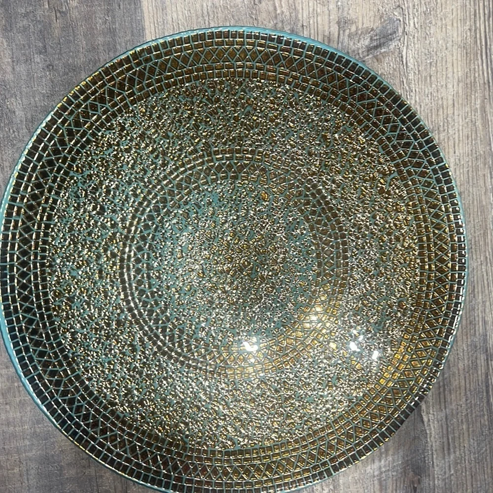 Centerpiece blue&gold bowl